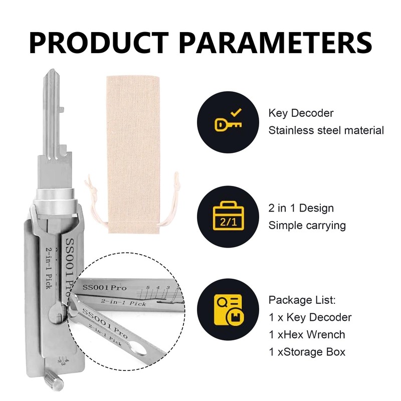 Key Decoder Made of Stainless Steel, Key Decoder Made of