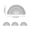 Cretty-Meet 3 PCS 180 Degrees Clear Plastic Protractors 4" Transparent