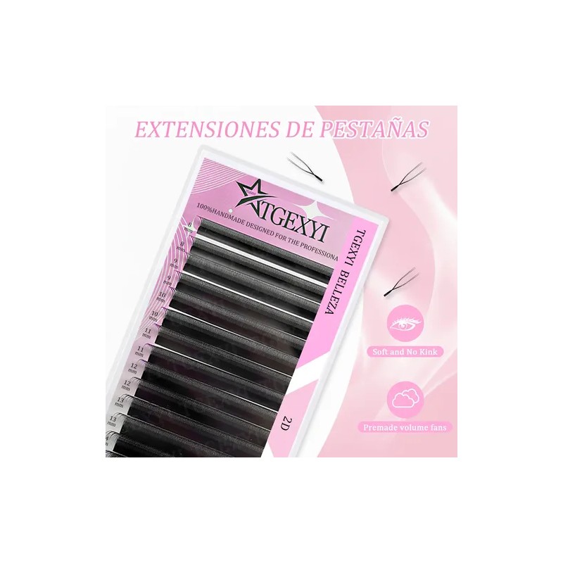 Blister Extensiones De Pestañas U-shaped Shape Mink Yy Lash