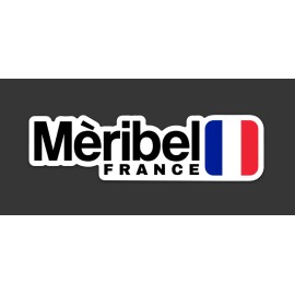 Méribel, France Méribel - France - Ski Resort Stickers  - with French Flag