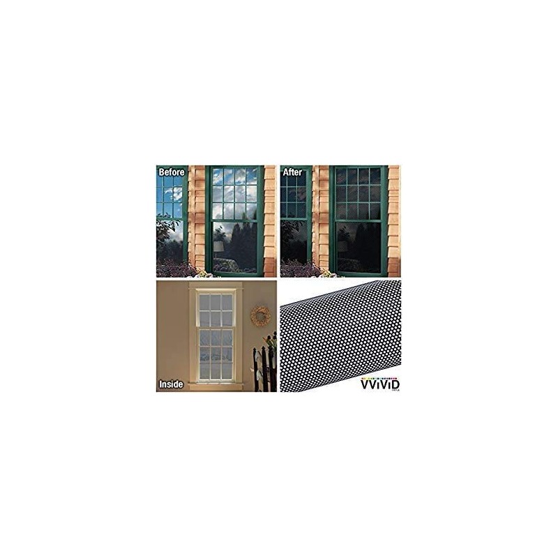 VViViD Black Perforated Vinyl Window Film to Prevent Bird Strike