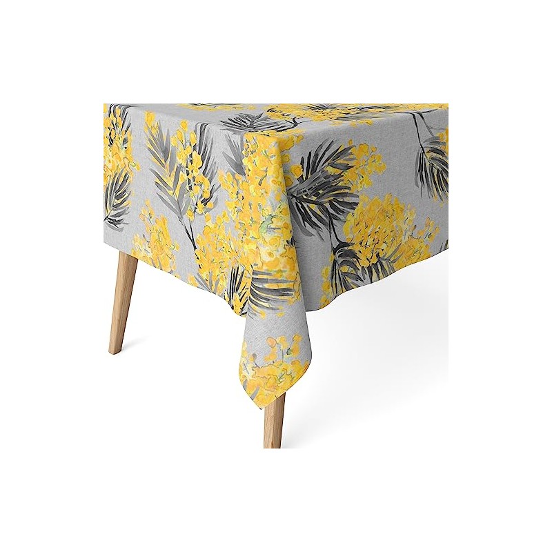 Martina Home Resin Tablecloth Mimosa Grey 240 x 140 cm