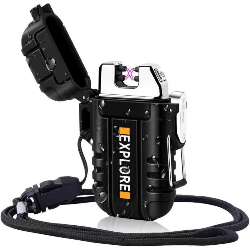 Outdoor Adventure Essential: LcFun Waterproof USB Rechargeable Windproof Lighter