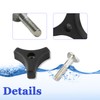 2 Pcs Universal Lawnmowers Handle Wing Nut And Bolt, triangle