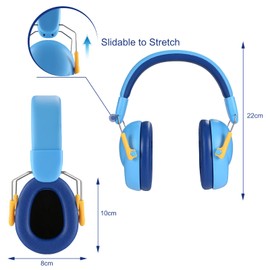 Jmbabe Kids Ear Defenders-Noise Cancelling Headphones Autism, 26dB Ear Protection Earmuffs Hearing Protectors for Age 6 Months to 14 Years at Party Concert Fireworks(Blue)