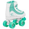 Roller Derby Firestar Youth Girl's Quad Roller Skates, White/Mint, Size