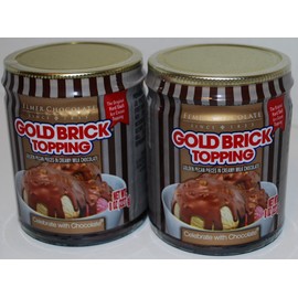 Elmer's Gold Brick Ice Cream Topping, Eight Ounce Jars (Pack of Two)