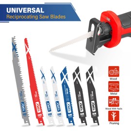 TOPEX 34 Piece Reciprocating Saw Blades, Premium Sawzall Blades for Metal and Wood Cutting