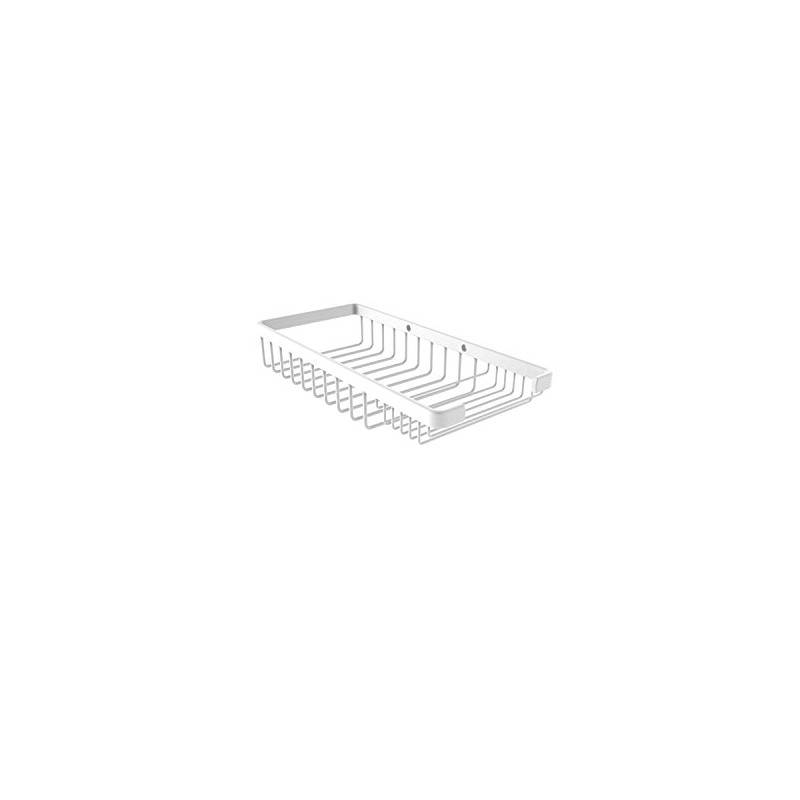 Allied Brass BSK-60SR Rectangular Combination Shower Basket, Matte White