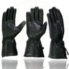 Milwaukee Leather SH231 Men's Black Leather Warm Gauntlet Motorcycle Cold