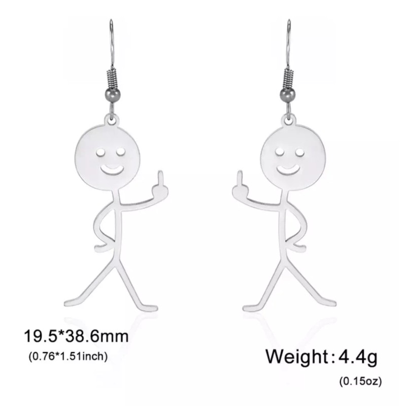 COLIBRI ALEGRE Aretes Divertidos De Dedo, Un Solo Brazo