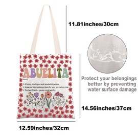 MYSOMY Abuelita Tote Bag Abuelita Gifts Abuelita Shopping Bag Abuelita Travel Bag Abuelita Shoulder Bag Abuelita Grocery Bag (Abuelita tb)