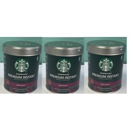 Starbucks Premium Instant Coffee, Bold & Chocolaty, Dark Roast 3 cans exp oct/25