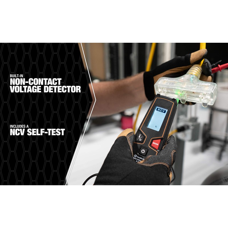 Southwire Tester LCD 600VAC/VDC NCV - Auto Detects AC or