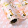 WRAPAHOLIC Reversible Baby Girl Wrapping Paper Roll - Mini Roll