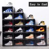 K.T.Z Shoe Boxes,Clear Plastic Shoe Box Magnetic Side Open Stackable