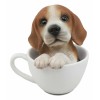 Ebros Adorable Teacup Beagle Dog Statue 5.5" Tall Beagle Puppy