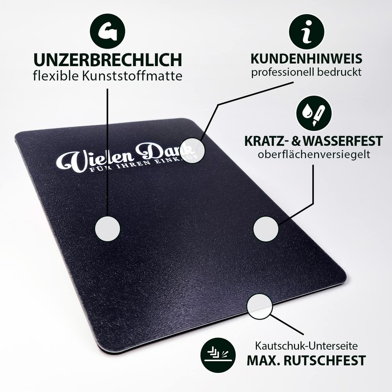 WIRKSAMWERBEN Number Mat Counter Pad, Green Printed, Non-Slip & Scratch-Resistant,
