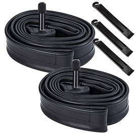 2-Pack 24 Bike Tubes 24 x 1-3/8 AV Schrader Valve 24" Bicycle Tubes Compatible with 24x1-3/8 24x1.3-8 Bike Tire Tubes