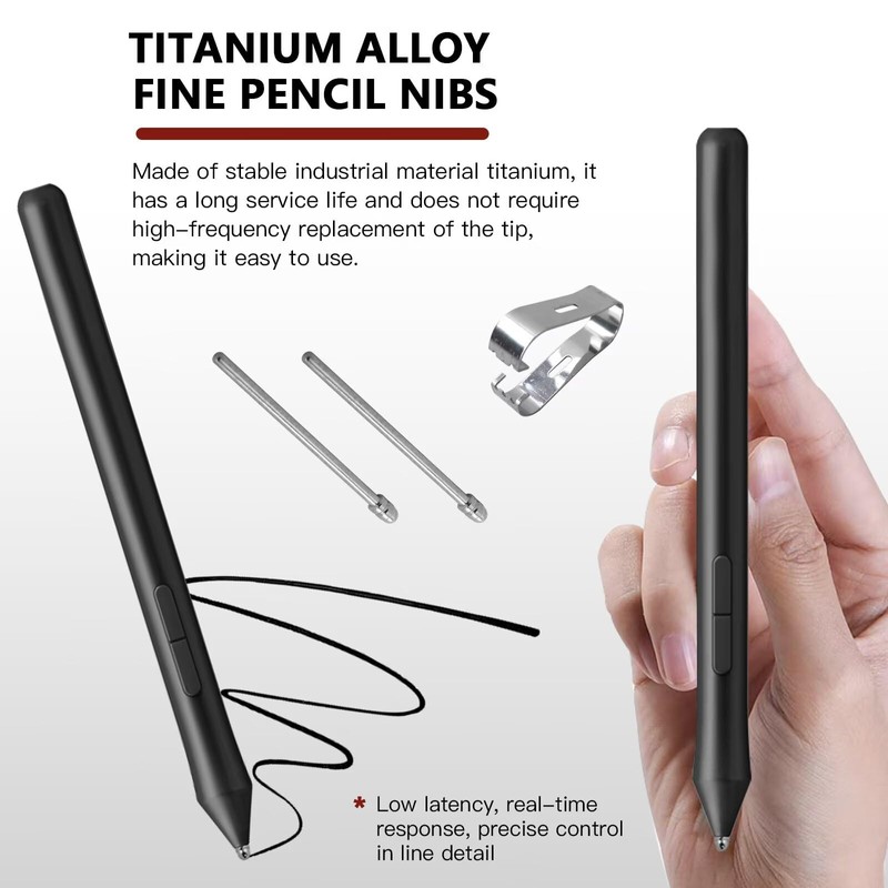 Titanium Alloy Fine Pencil Nibs-No Worn Out,Compatible with Wacom One