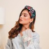 QDTK Flower Headbands Floral Twist Headbands Fashion Fabric Knot Wide