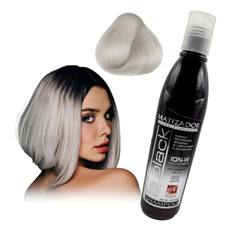 Shampoo D'Conde Le Black Matizador 250mL para Cabello Rubio