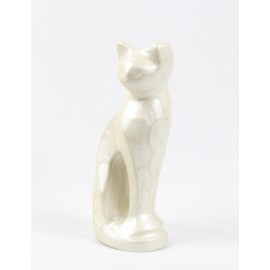 Pearl Cat Urn for Ashes, Pet Cremation Urn, Pet Memorial Urn for Cat Ashes, Funeral Urn for Pet Ashes (Pearl)