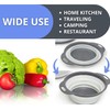 White Round Silicone Collapsible Colander – Silicone Round Kitchen Strainers