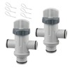 Pool Dual Split Hose Plunger Valve Compatible with Intex Pool