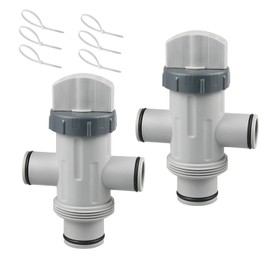 Pool Dual Split Hose Plunger Valve Compatible with Intex Pool Parts, Accessories Replacement fo Filter Circulation System (2pcs)