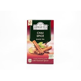 Ahmad Tea Black Tea, Chai Spice Teabags, 20 ct (Pack of 6) - Caffeinated & Sugar-Free