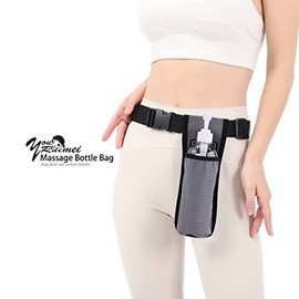 Funda para botella de masaje YOURUIMEI - Paquete de 2 botellas de aceite de masaje ajustables (gris, 1 botella)
