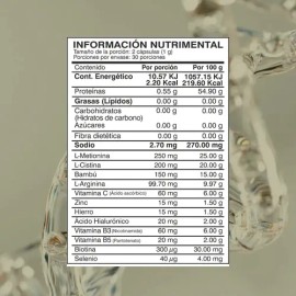 Biosuple Biotina Ácido Hialurónico Vitaminas 60 Cápsulas Uñas Cabello                                                                                 