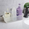 Dynko 6 pack Slim Plastic Storage Baskets, Grey and Clear