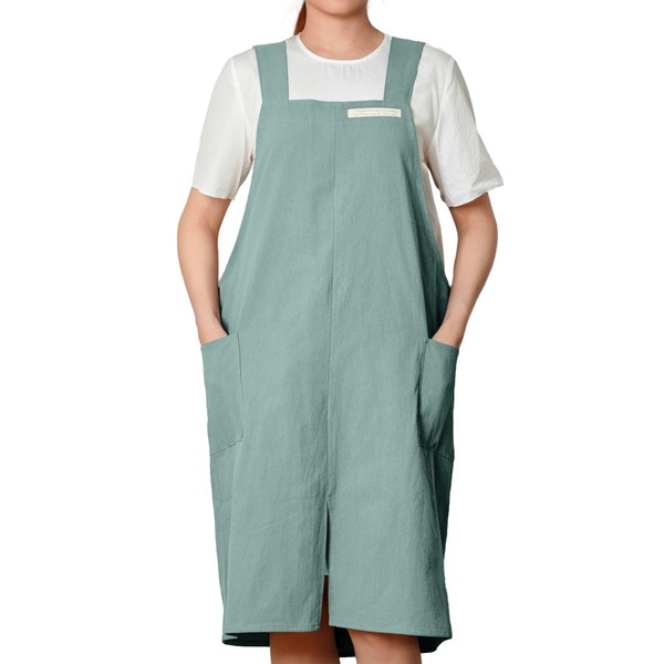 fibrosafe Cotton Apron for Women with Pockets, Cross Back Gardening