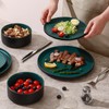 GZG Ceramic Dinnerware Set for 4,12 Piece Modern Style Stoneware