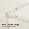 Gibelle Waffle Weave Shower Curtain with Mesh Top Window and