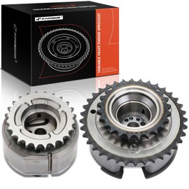 A-Premium 2PCS Exhaust and Intake Variable Valve Timing (VVT) Sprocket Gear Camshaft Adjuster Phaser Compatible with Toyota Camry, RAV4, Highlander, Sienna, Avalon, Venza & Lexus RX350, ES350, 3.5L