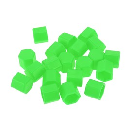 Partuto 20 Pcs Wheel Lug Nut Bolt Rims Tire Nut Screws Dust Cap Cover Nut Protection Silicone Fluorescent Green 2.2x17x20mm