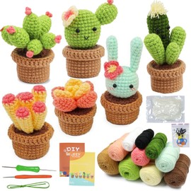 Mecctuck 6 Crochet Set for Beginners, Crochet Set, Wool for Crochet, Crochet for Beginners, Wool for Knitting for DIY Crafts with Crochet Hooks, Crochet Set Beginners, Crochet Set with Tutorial and