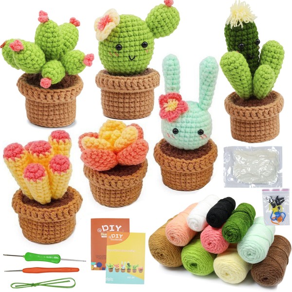 Mecctuck 6 Crochet Set for Beginners, Crochet Set, Wool for