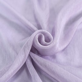 DONREN Lavender Purple Luxury Semi Sheer Window Scarf for Outdoor Decoration - Add Beautiful Elegant Effect to Curtain Drapes (1 Panel 52 by 216 Inch)