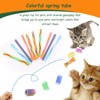 Pack of 40 Cat Spring Toy Set, Colourful Spiral Cat