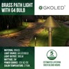 GKOLED Solid Brass Landscape Path Lights (5" Shade, 20" Tall),