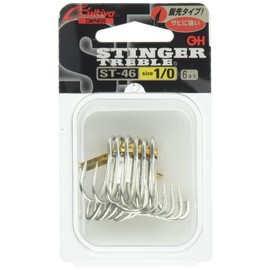 Owner Hook Cultiva ST-46 Stinger Triple Hook, No. 1/0, Gun Black Coat