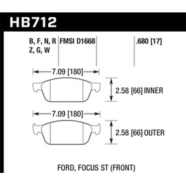 Hawk HB712N680 Brake Pad