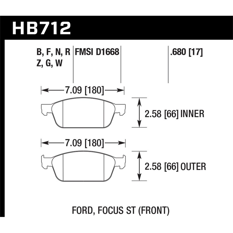 Hawk HB712N680 Brake Pad