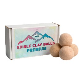 HITT Premium Edible Clay Balls – Peach Red Clay for Eating Zero Additives ASMR Food for Pica Cravings, Handpicked Edible Dirt 200gr