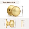 Probrico 8 Pack Gold Dummy Door Knob Closet Doorknobs, Individual