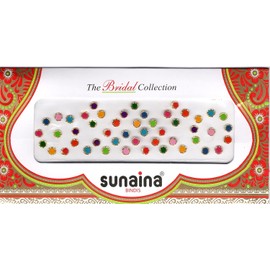 SANKALP CREATION traditional Bridal Glitter Round Outline multicolor sticker kumkum bindi for women & Girl